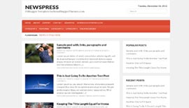 Newspress Blogger Template